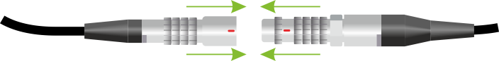 Connecting two in-line LEMOs