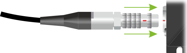 Inserting a LEMO connector