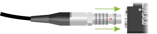 Inserting a LEMO connector